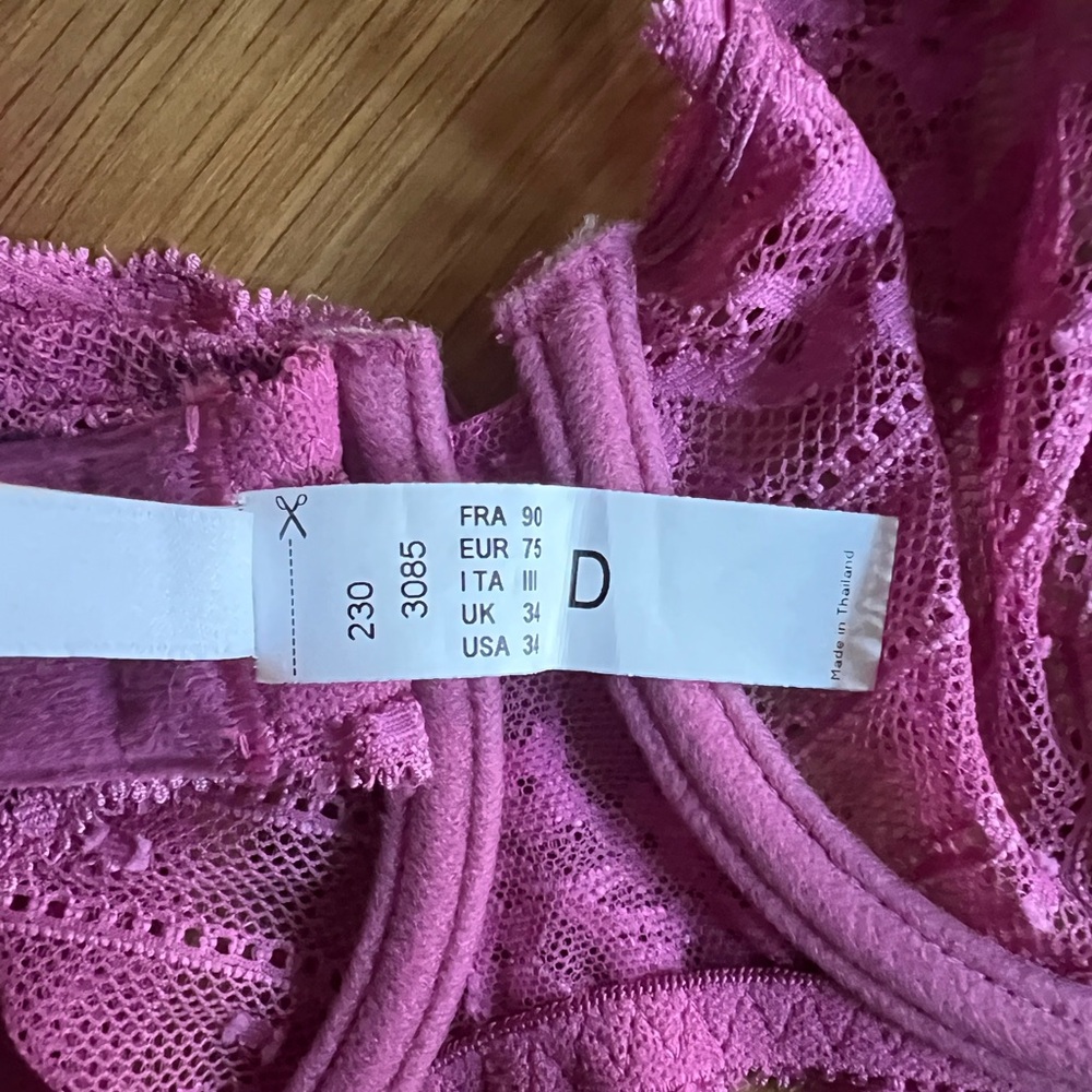 CHANTELLE RIVE GAUCHE LACE BRA & PANTY SET, SIZE 34D & SMALL, NWT. - Picture 5 of 11
